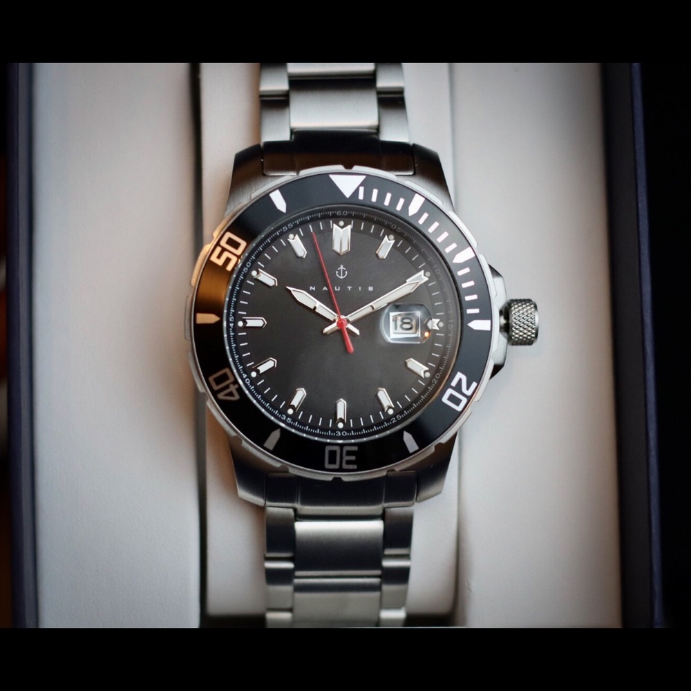 Nautis ADMIRALTY PRO Black Face Watch New